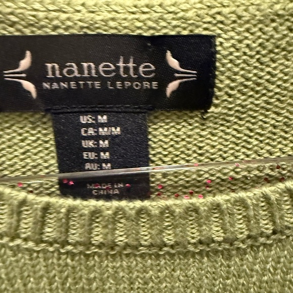 Nanette Lapore Green Pullover Popcorn Knit Sweater - NEW - Size Med - Picture 4 of 6